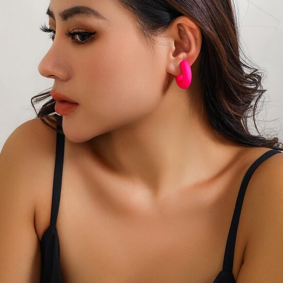 Fashionable 4 Pcs Gold Silver Non-Piercing Ear Cuffs for Women, Thick Round Clip - Picture 2 of 6
